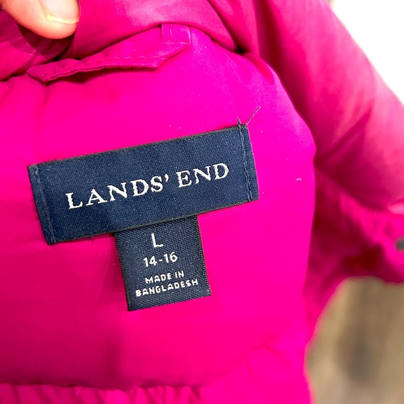 Lands End Pink button up vest - Picture 3 of 3